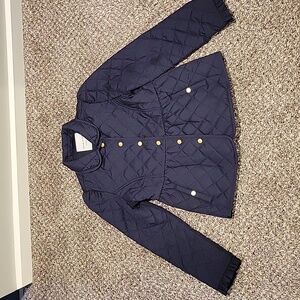 Janie and Jack Navy Blue Quilted Coat Size 7-8
